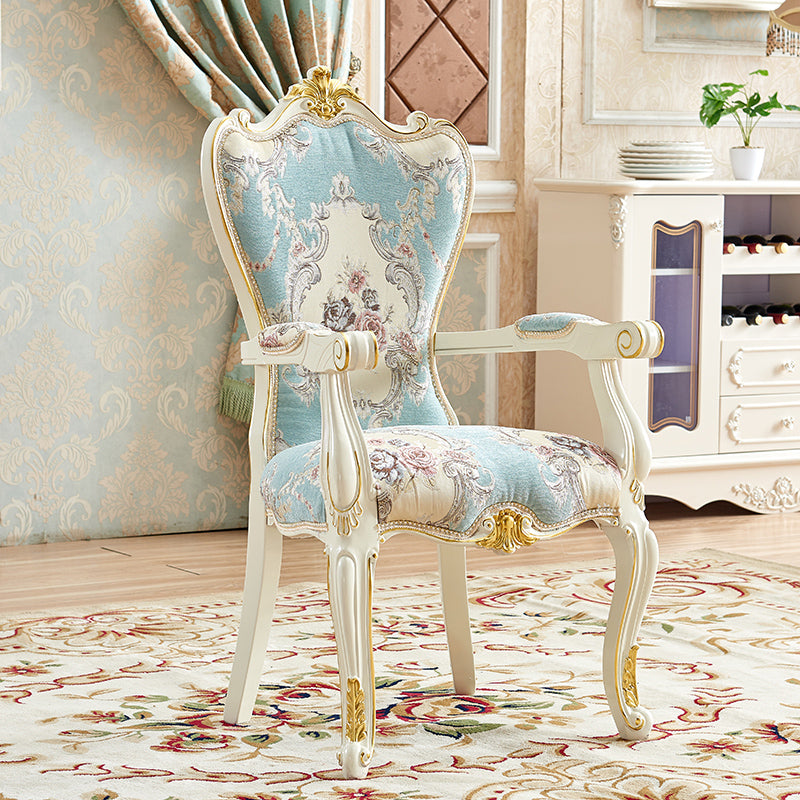 European Style Birch Leather Arm Chair Light Color Solid Back Dining Chair with White Legs Black 1 Piece Clearhalo ' kitchen&dining_furn' 'Dining Chairs' 'Dining Tables & Seating' 'dining_chair' 'furn' 'furn_dining_chair' 'Furniture' 'furniture_dining_chair' 'Kitchen & Dining Furniture' 'kitchen' 3672019