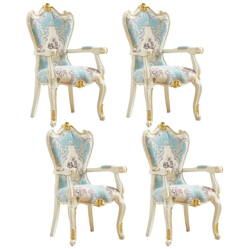 European Style Birch Leather Arm Chair Light Color Solid Back Dining Chair with White Legs Black 4 Piece Set Clearhalo ' kitchen&dining_furn' 'Dining Chairs' 'Dining Tables & Seating' 'dining_chair' 'furn' 'furn_dining_chair' 'Furniture' 'furniture_dining_chair' 'Kitchen & Dining Furniture' 'kitchen' 3672023