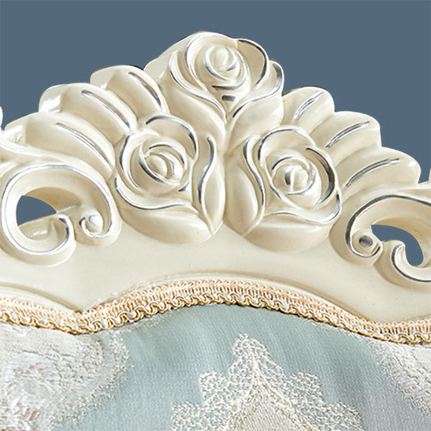 European Style Birch Leather Arm Chair Light Color Solid Back Dining Chair with White Legs Clearhalo ' kitchen&dining_furn' 'Dining Chairs' 'Dining Tables & Seating' 'dining_chair' 'furn' 'furn_dining_chair' 'Furniture' 'furniture_dining_chair' 'Kitchen & Dining Furniture' 'kitchen' 3672031