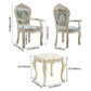 European Style Birch Leather Arm Chair Light Color Solid Back Dining Chair with White Legs Clearhalo ' kitchen&dining_furn' 'Dining Chairs' 'Dining Tables & Seating' 'dining_chair' 'furn' 'furn_dining_chair' 'Furniture' 'furniture_dining_chair' 'Kitchen & Dining Furniture' 'kitchen' 3672037
