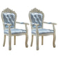 European Style Birch Leather Arm Chair Light Color Solid Back Dining Chair with White Legs Sky Blue 2 Piece Set Clearhalo ' kitchen&dining_furn' 'Dining Chairs' 'Dining Tables & Seating' 'dining_chair' 'furn' 'furn_dining_chair' 'Furniture' 'furniture_dining_chair' 'Kitchen & Dining Furniture' 'kitchen' 3672044