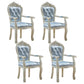 European Style Birch Leather Arm Chair Light Color Solid Back Dining Chair with White Legs Sky Blue 4 Piece Set Clearhalo ' kitchen&dining_furn' 'Dining Chairs' 'Dining Tables & Seating' 'dining_chair' 'furn' 'furn_dining_chair' 'Furniture' 'furniture_dining_chair' 'Kitchen & Dining Furniture' 'kitchen' 3672045