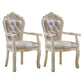 European Style Birch Leather Arm Chair Light Color Solid Back Dining Chair with White Legs Camel 2 Piece Set Clearhalo ' kitchen&dining_furn' 'Dining Chairs' 'Dining Tables & Seating' 'dining_chair' 'furn' 'furn_dining_chair' 'Furniture' 'furniture_dining_chair' 'Kitchen & Dining Furniture' 'kitchen' 3672053