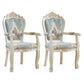 European Style Birch Leather Arm Chair Light Color Solid Back Dining Chair with White Legs Blue-White 2 Piece Set Clearhalo ' kitchen&dining_furn' 'Dining Chairs' 'Dining Tables & Seating' 'dining_chair' 'furn' 'furn_dining_chair' 'Furniture' 'furniture_dining_chair' 'Kitchen & Dining Furniture' 'kitchen' 3672059
