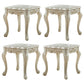 European Style Birch Leather Arm Chair Light Color Solid Back Dining Chair with White Legs White-Gold 4 Piece Set Clearhalo ' kitchen&dining_furn' 'Dining Chairs' 'Dining Tables & Seating' 'dining_chair' 'furn' 'furn_dining_chair' 'Furniture' 'furniture_dining_chair' 'Kitchen & Dining Furniture' 'kitchen' 3672063