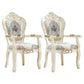 European Style Birch Leather Arm Chair Light Color Solid Back Dining Chair with White Legs Ocean Blue 2 Piece Set Clearhalo ' kitchen&dining_furn' 'Dining Chairs' 'Dining Tables & Seating' 'dining_chair' 'furn' 'furn_dining_chair' 'Furniture' 'furniture_dining_chair' 'Kitchen & Dining Furniture' 'kitchen' 3672077