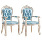 European Style Birch Leather Arm Chair Light Color Solid Back Dining Chair with White Legs White-Silver 2 Piece Set Clearhalo ' kitchen&dining_furn' 'Dining Chairs' 'Dining Tables & Seating' 'dining_chair' 'furn' 'furn_dining_chair' 'Furniture' 'furniture_dining_chair' 'Kitchen & Dining Furniture' 'kitchen' 3672083