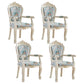 European Style Birch Leather Arm Chair Light Color Solid Back Dining Chair with White Legs Sky Blue-White 4 Piece Set Clearhalo ' kitchen&dining_furn' 'Dining Chairs' 'Dining Tables & Seating' 'dining_chair' 'furn' 'furn_dining_chair' 'Furniture' 'furniture_dining_chair' 'Kitchen & Dining Furniture' 'kitchen' 3672096