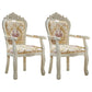 European Style Birch Leather Arm Chair Light Color Solid Back Dining Chair with White Legs Beige 2 Piece Set Clearhalo ' kitchen&dining_furn' 'Dining Chairs' 'Dining Tables & Seating' 'dining_chair' 'furn' 'furn_dining_chair' 'Furniture' 'furniture_dining_chair' 'Kitchen & Dining Furniture' 'kitchen' 3672101