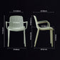 Scandinavian Plastic Dining Arm Chair Solid Back Kitchen Dining Armchair Clearhalo ' kitchen&dining_furn' 'Dining Chairs' 'Dining Tables & Seating' 'dining_chair' 'furn' 'furn_dining_chair' 'Furniture' 'furniture_dining_chair' 'Kitchen & Dining Furniture' 'kitchen' 3672124