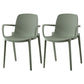 Scandinavian Plastic Dining Arm Chair Solid Back Kitchen Dining Armchair Green 2 Piece Set Clearhalo ' kitchen&dining_furn' 'Dining Chairs' 'Dining Tables & Seating' 'dining_chair' 'furn' 'furn_dining_chair' 'Furniture' 'furniture_dining_chair' 'Kitchen & Dining Furniture' 'kitchen' 3672137