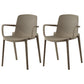 Scandinavian Plastic Dining Arm Chair Solid Back Kitchen Dining Armchair Camel 2 Piece Set Clearhalo ' kitchen&dining_furn' 'Dining Chairs' 'Dining Tables & Seating' 'dining_chair' 'furn' 'furn_dining_chair' 'Furniture' 'furniture_dining_chair' 'Kitchen & Dining Furniture' 'kitchen' 3672140