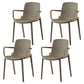 Scandinavian Plastic Dining Arm Chair Solid Back Kitchen Dining Armchair Camel 4 Piece Set Clearhalo ' kitchen&dining_furn' 'Dining Chairs' 'Dining Tables & Seating' 'dining_chair' 'furn' 'furn_dining_chair' 'Furniture' 'furniture_dining_chair' 'Kitchen & Dining Furniture' 'kitchen' 3672141