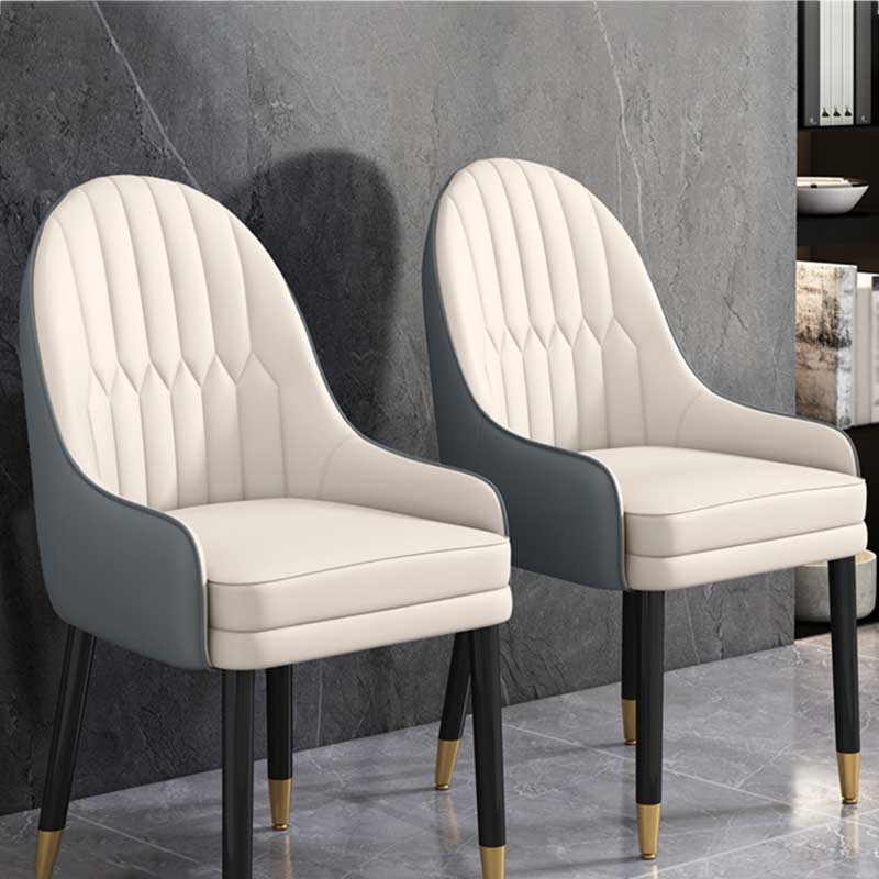 Leather Contemporary Home Side Chair Parsons Chair of 21'' Wide Chairs Clearhalo ' kitchen&dining_furn' 'Dining Chairs' 'Dining Tables & Seating' 'dining_chair' 'furn' 'furn_dining_chair' 'Furniture' 'furniture_dining_chair' 'Kitchen & Dining Furniture' 'kitchen' 3672145