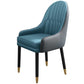 Leather Contemporary Home Side Chair Parsons Chair of 21'' Wide Chairs Gray-Blue 1 Piece Clearhalo ' kitchen&dining_furn' 'Dining Chairs' 'Dining Tables & Seating' 'dining_chair' 'furn' 'furn_dining_chair' 'Furniture' 'furniture_dining_chair' 'Kitchen & Dining Furniture' 'kitchen' 3672151