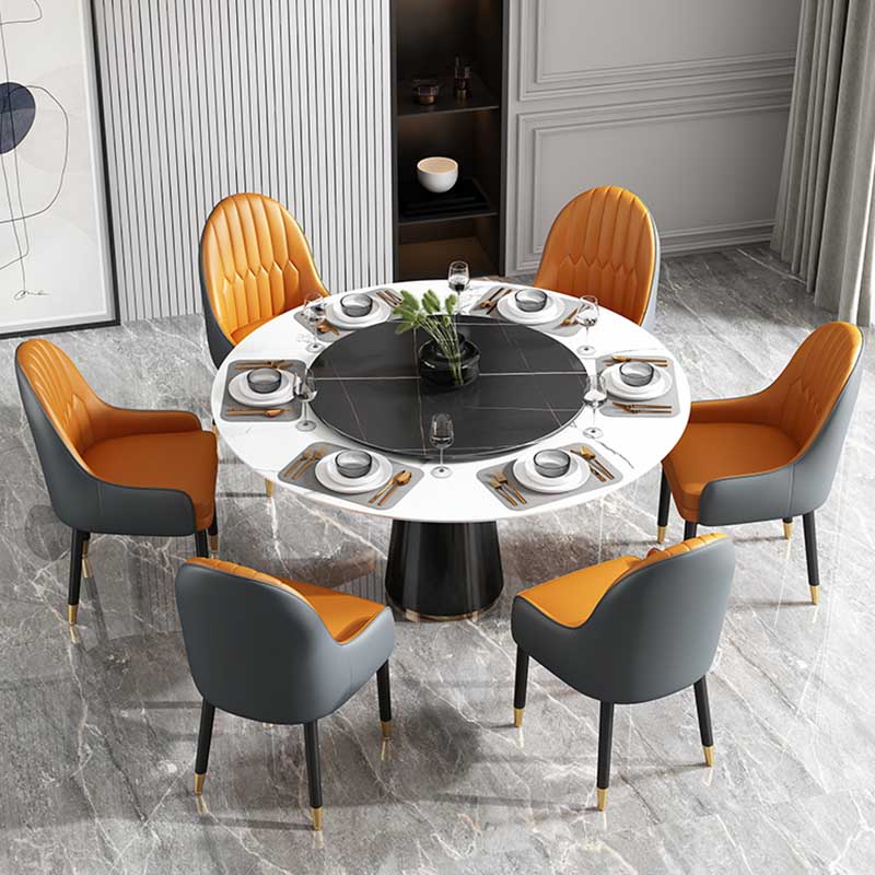 Leather Contemporary Home Side Chair Parsons Chair of 21'' Wide Chairs Clearhalo ' kitchen&dining_furn' 'Dining Chairs' 'Dining Tables & Seating' 'dining_chair' 'furn' 'furn_dining_chair' 'Furniture' 'furniture_dining_chair' 'Kitchen & Dining Furniture' 'kitchen' 3672152