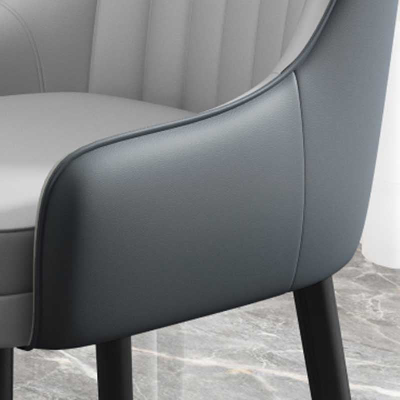 Leather Contemporary Home Side Chair Parsons Chair of 21'' Wide Chairs Clearhalo ' kitchen&dining_furn' 'Dining Chairs' 'Dining Tables & Seating' 'dining_chair' 'furn' 'furn_dining_chair' 'Furniture' 'furniture_dining_chair' 'Kitchen & Dining Furniture' 'kitchen' 3672161