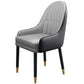 Leather Contemporary Home Side Chair Parsons Chair of 21'' Wide Chairs Black-Gray 1 Piece Clearhalo ' kitchen&dining_furn' 'Dining Chairs' 'Dining Tables & Seating' 'dining_chair' 'furn' 'furn_dining_chair' 'Furniture' 'furniture_dining_chair' 'Kitchen & Dining Furniture' 'kitchen' 3672169