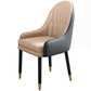 Leather Contemporary Home Side Chair Parsons Chair of 21'' Wide Chairs Khaki-Black 1 Piece Clearhalo ' kitchen&dining_furn' 'Dining Chairs' 'Dining Tables & Seating' 'dining_chair' 'furn' 'furn_dining_chair' 'Furniture' 'furniture_dining_chair' 'Kitchen & Dining Furniture' 'kitchen' 3672202