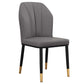 Modern Indoor Leather Parsons Chair 36"H Armless Dining Chair for Restaurant Dark Gray 1 Piece Brass Gold Clearhalo ' kitchen&dining_furn' 'Dining Chairs' 'Dining Tables & Seating' 'dining_chair' 'furn' 'furn_dining_chair' 'Furniture' 'furniture_dining_chair' 'Kitchen & Dining Furniture' 'kitchen' 3672206