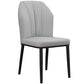Modern Indoor Leather Parsons Chair 36"H Armless Dining Chair for Restaurant Light Gray 1 Piece Black Clearhalo ' kitchen&dining_furn' 'Dining Chairs' 'Dining Tables & Seating' 'dining_chair' 'furn' 'furn_dining_chair' 'Furniture' 'furniture_dining_chair' 'Kitchen & Dining Furniture' 'kitchen' 3672218