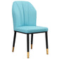 Modern Indoor Leather Parsons Chair 36"H Armless Dining Chair for Restaurant Light Blue 1 Piece Brass Gold Clearhalo ' kitchen&dining_furn' 'Dining Chairs' 'Dining Tables & Seating' 'dining_chair' 'furn' 'furn_dining_chair' 'Furniture' 'furniture_dining_chair' 'Kitchen & Dining Furniture' 'kitchen' 3672243