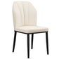 Modern Indoor Leather Parsons Chair 36"H Armless Dining Chair for Restaurant Off-White 1 Piece Black Clearhalo ' kitchen&dining_furn' 'Dining Chairs' 'Dining Tables & Seating' 'dining_chair' 'furn' 'furn_dining_chair' 'Furniture' 'furniture_dining_chair' 'Kitchen & Dining Furniture' 'kitchen' 3672249
