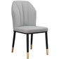 Modern Indoor Leather Parsons Chair 36"H Armless Dining Chair for Restaurant Light Gray 1 Piece Brass Gold Clearhalo ' kitchen&dining_furn' 'Dining Chairs' 'Dining Tables & Seating' 'dining_chair' 'furn' 'furn_dining_chair' 'Furniture' 'furniture_dining_chair' 'Kitchen & Dining Furniture' 'kitchen' 3672264