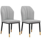 Modern Indoor Leather Parsons Chair 36"H Armless Dining Chair for Restaurant Light Gray 2 Piece Set Brass Gold Clearhalo ' kitchen&dining_furn' 'Dining Chairs' 'Dining Tables & Seating' 'dining_chair' 'furn' 'furn_dining_chair' 'Furniture' 'furniture_dining_chair' 'Kitchen & Dining Furniture' 'kitchen' 3672265