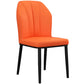 Modern Indoor Leather Parsons Chair 36"H Armless Dining Chair for Restaurant Orange 1 Piece Black Clearhalo ' kitchen&dining_furn' 'Dining Chairs' 'Dining Tables & Seating' 'dining_chair' 'furn' 'furn_dining_chair' 'Furniture' 'furniture_dining_chair' 'Kitchen & Dining Furniture' 'kitchen' 3672267