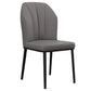 Modern Indoor Leather Parsons Chair 36"H Armless Dining Chair for Restaurant Dark Gray 1 Piece Black Clearhalo ' kitchen&dining_furn' 'Dining Chairs' 'Dining Tables & Seating' 'dining_chair' 'furn' 'furn_dining_chair' 'Furniture' 'furniture_dining_chair' 'Kitchen & Dining Furniture' 'kitchen' 3672270