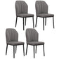 Modern Indoor Leather Parsons Chair 36"H Armless Dining Chair for Restaurant Dark Gray 4 Piece Set Black Clearhalo ' kitchen&dining_furn' 'Dining Chairs' 'Dining Tables & Seating' 'dining_chair' 'furn' 'furn_dining_chair' 'Furniture' 'furniture_dining_chair' 'Kitchen & Dining Furniture' 'kitchen' 3672272