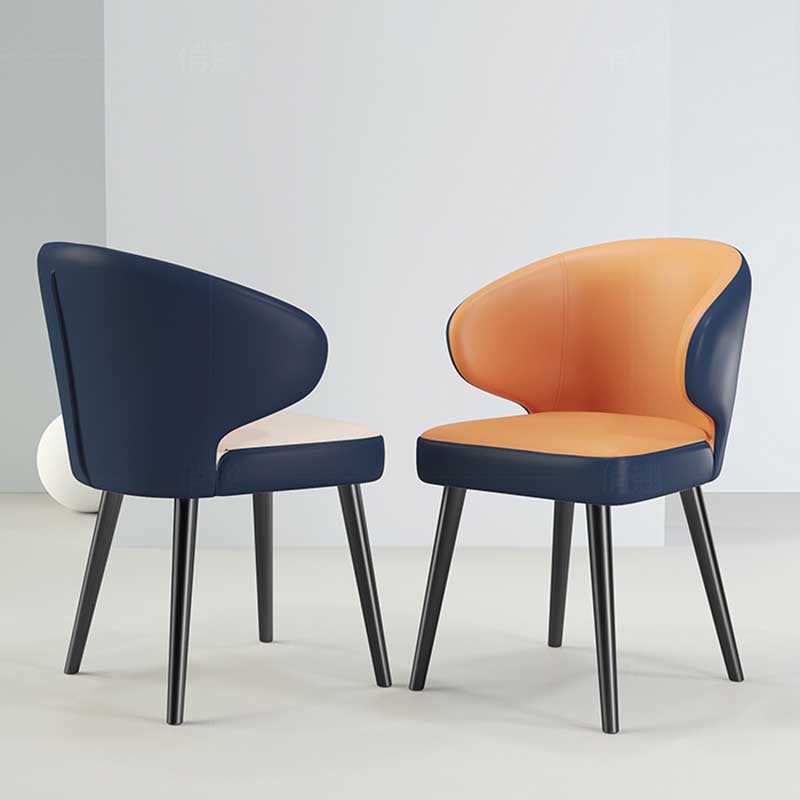 Modern Indoor-Outdoor Chair Metal Dining Wingback Armless Chair for Kitchen Clearhalo ' kitchen&dining_furn' 'Dining Chairs' 'Dining Tables & Seating' 'dining_chair' 'furn' 'furn_dining_chair' 'Furniture' 'furniture_dining_chair' 'Kitchen & Dining Furniture' 'kitchen' 3672279