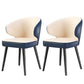Modern Indoor-Outdoor Chair Metal Dining Wingback Armless Chair for Kitchen Dark Blue-White 2 Piece Set Black Clearhalo ' kitchen&dining_furn' 'Dining Chairs' 'Dining Tables & Seating' 'dining_chair' 'furn' 'furn_dining_chair' 'Furniture' 'furniture_dining_chair' 'Kitchen & Dining Furniture' 'kitchen' 3672281