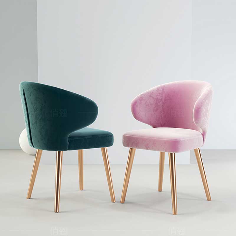 Modern Indoor-Outdoor Chair Metal Dining Wingback Armless Chair for Kitchen Clearhalo ' kitchen&dining_furn' 'Dining Chairs' 'Dining Tables & Seating' 'dining_chair' 'furn' 'furn_dining_chair' 'Furniture' 'furniture_dining_chair' 'Kitchen & Dining Furniture' 'kitchen' 3672292