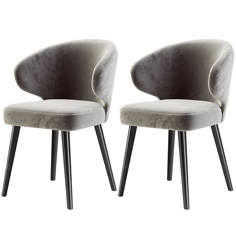 Modern Indoor-Outdoor Chair Metal Dining Wingback Armless Chair for Kitchen Grey 2 Piece Set Black Clearhalo ' kitchen&dining_furn' 'Dining Chairs' 'Dining Tables & Seating' 'dining_chair' 'furn' 'furn_dining_chair' 'Furniture' 'furniture_dining_chair' 'Kitchen & Dining Furniture' 'kitchen' 3672299