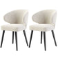 Modern Indoor-Outdoor Chair Metal Dining Wingback Armless Chair for Kitchen White 2 Piece Set Black Clearhalo ' kitchen&dining_furn' 'Dining Chairs' 'Dining Tables & Seating' 'dining_chair' 'furn' 'furn_dining_chair' 'Furniture' 'furniture_dining_chair' 'Kitchen & Dining Furniture' 'kitchen' 3672302