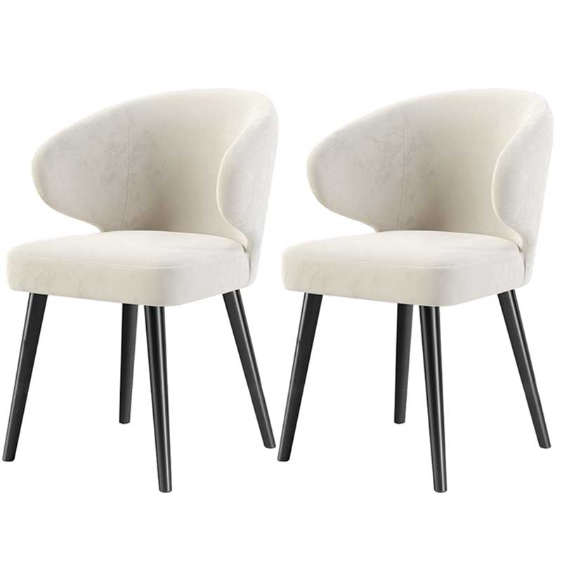 Modern Indoor-Outdoor Chair Metal Dining Wingback Armless Chair for Kitchen White 2 Piece Set Black Clearhalo ' kitchen&dining_furn' 'Dining Chairs' 'Dining Tables & Seating' 'dining_chair' 'furn' 'furn_dining_chair' 'Furniture' 'furniture_dining_chair' 'Kitchen & Dining Furniture' 'kitchen' 3672302