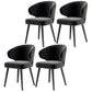 Modern Indoor-Outdoor Chair Metal Dining Wingback Armless Chair for Kitchen Black 4 Piece Set Black Clearhalo ' kitchen&dining_furn' 'Dining Chairs' 'Dining Tables & Seating' 'dining_chair' 'furn' 'furn_dining_chair' 'Furniture' 'furniture_dining_chair' 'Kitchen & Dining Furniture' 'kitchen' 3672306