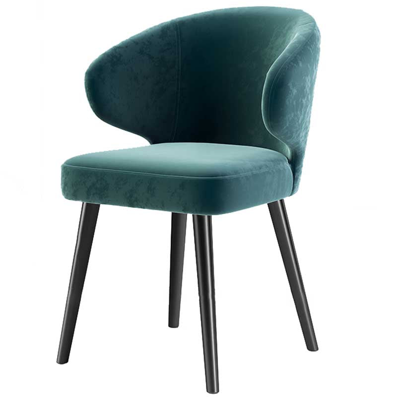 Modern Indoor-Outdoor Chair Metal Dining Wingback Armless Chair for Kitchen Green 1 Piece Black Clearhalo ' kitchen&dining_furn' 'Dining Chairs' 'Dining Tables & Seating' 'dining_chair' 'furn' 'furn_dining_chair' 'Furniture' 'furniture_dining_chair' 'Kitchen & Dining Furniture' 'kitchen' 3672319