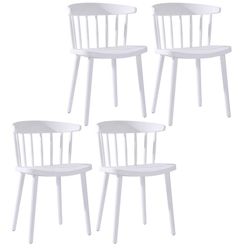Multicolor Contemporary Style Side Chair Set Windsor Back Side Dining Chair White 4 Piece Set Clearhalo ' kitchen&dining_furn' 'Dining Chairs' 'Dining Tables & Seating' 'dining_chair' 'furn' 'furn_dining_chair' 'Furniture' 'furniture_dining_chair' 'Kitchen & Dining Furniture' 'kitchen' 3672335
