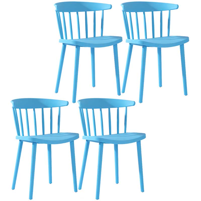 Multicolor Contemporary Style Side Chair Set Windsor Back Side Dining Chair Sky Blue 4 Piece Set Clearhalo ' kitchen&dining_furn' 'Dining Chairs' 'Dining Tables & Seating' 'dining_chair' 'furn' 'furn_dining_chair' 'Furniture' 'furniture_dining_chair' 'Kitchen & Dining Furniture' 'kitchen' 3672342