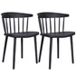 Multicolor Contemporary Style Side Chair Set Windsor Back Side Dining Chair Black 2 Piece Set Clearhalo ' kitchen&dining_furn' 'Dining Chairs' 'Dining Tables & Seating' 'dining_chair' 'furn' 'furn_dining_chair' 'Furniture' 'furniture_dining_chair' 'Kitchen & Dining Furniture' 'kitchen' 3672351