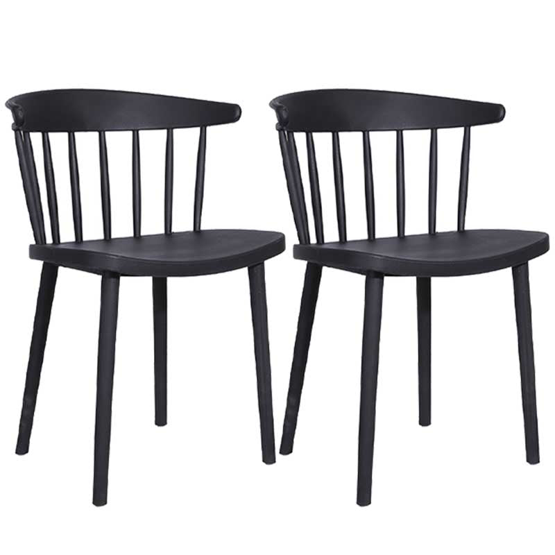 Multicolor Contemporary Style Side Chair Set Windsor Back Side Dining Chair Black 2 Piece Set Clearhalo ' kitchen&dining_furn' 'Dining Chairs' 'Dining Tables & Seating' 'dining_chair' 'furn' 'furn_dining_chair' 'Furniture' 'furniture_dining_chair' 'Kitchen & Dining Furniture' 'kitchen' 3672351