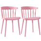 Multicolor Contemporary Style Side Chair Set Windsor Back Side Dining Chair Pink 2 Piece Set Clearhalo ' kitchen&dining_furn' 'Dining Chairs' 'Dining Tables & Seating' 'dining_chair' 'furn' 'furn_dining_chair' 'Furniture' 'furniture_dining_chair' 'Kitchen & Dining Furniture' 'kitchen' 3672357