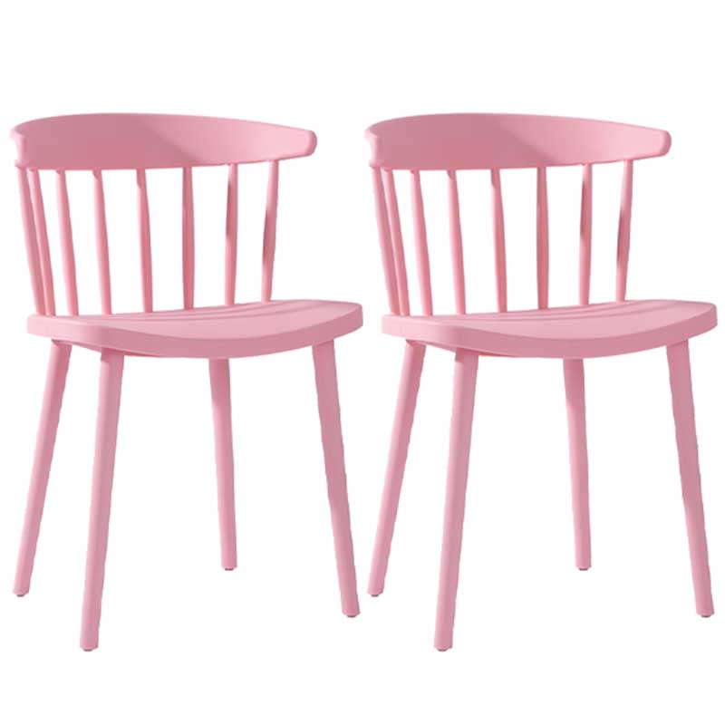 Multicolor Contemporary Style Side Chair Set Windsor Back Side Dining Chair Pink 2 Piece Set Clearhalo ' kitchen&dining_furn' 'Dining Chairs' 'Dining Tables & Seating' 'dining_chair' 'furn' 'furn_dining_chair' 'Furniture' 'furniture_dining_chair' 'Kitchen & Dining Furniture' 'kitchen' 3672357