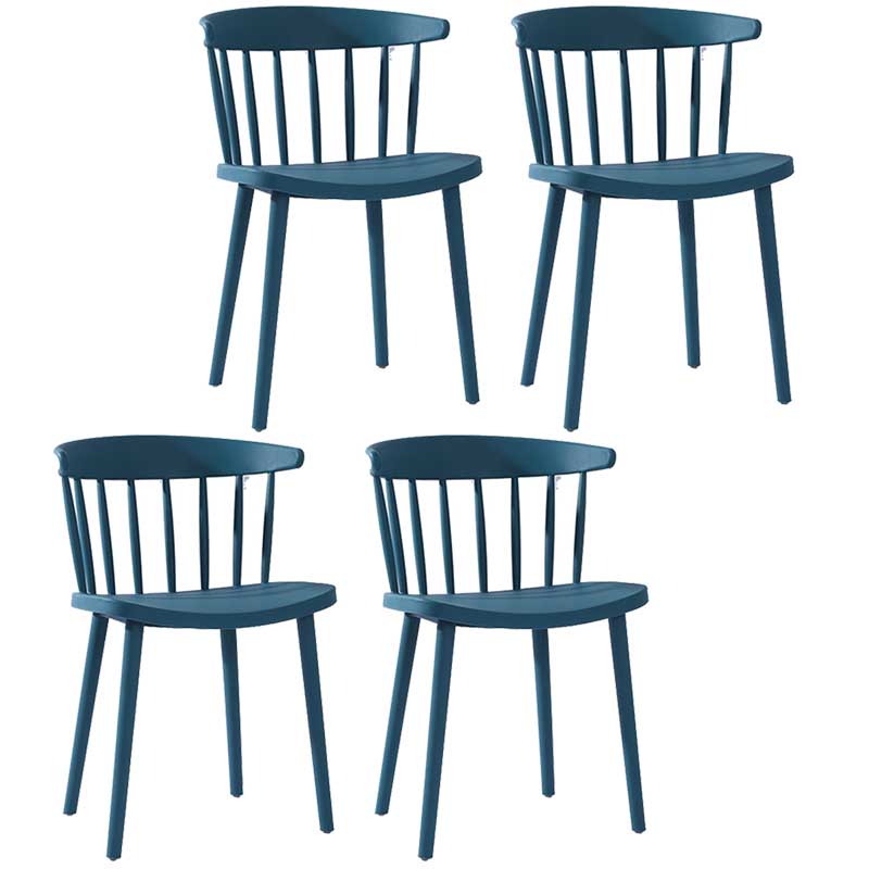 Multicolor Contemporary Style Side Chair Set Windsor Back Side Dining Chair Blue 4 Piece Set Clearhalo ' kitchen&dining_furn' 'Dining Chairs' 'Dining Tables & Seating' 'dining_chair' 'furn' 'furn_dining_chair' 'Furniture' 'furniture_dining_chair' 'Kitchen & Dining Furniture' 'kitchen' 3672361