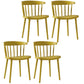 Multicolor Contemporary Style Side Chair Set Windsor Back Side Dining Chair Yellow 4 Piece Set Clearhalo ' kitchen&dining_furn' 'Dining Chairs' 'Dining Tables & Seating' 'dining_chair' 'furn' 'furn_dining_chair' 'Furniture' 'furniture_dining_chair' 'Kitchen & Dining Furniture' 'kitchen' 3672364