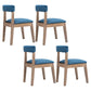 Country Style Solid Wood Dining Room Chair Open Back Dining Side Chair Ocean Blue 4 Piece Set Clearhalo ' kitchen&dining_furn' 'Dining Chairs' 'Dining Tables & Seating' 'dining_chair' 'furn' 'furn_dining_chair' 'Furniture' 'furniture_dining_chair' 'Kitchen & Dining Furniture' 'kitchen' 3672378