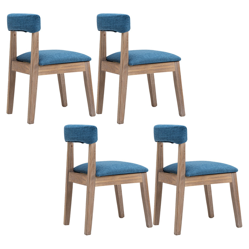 Country Style Solid Wood Dining Room Chair Open Back Dining Side Chair Ocean Blue 4 Piece Set Clearhalo ' kitchen&dining_furn' 'Dining Chairs' 'Dining Tables & Seating' 'dining_chair' 'furn' 'furn_dining_chair' 'Furniture' 'furniture_dining_chair' 'Kitchen & Dining Furniture' 'kitchen' 3672378